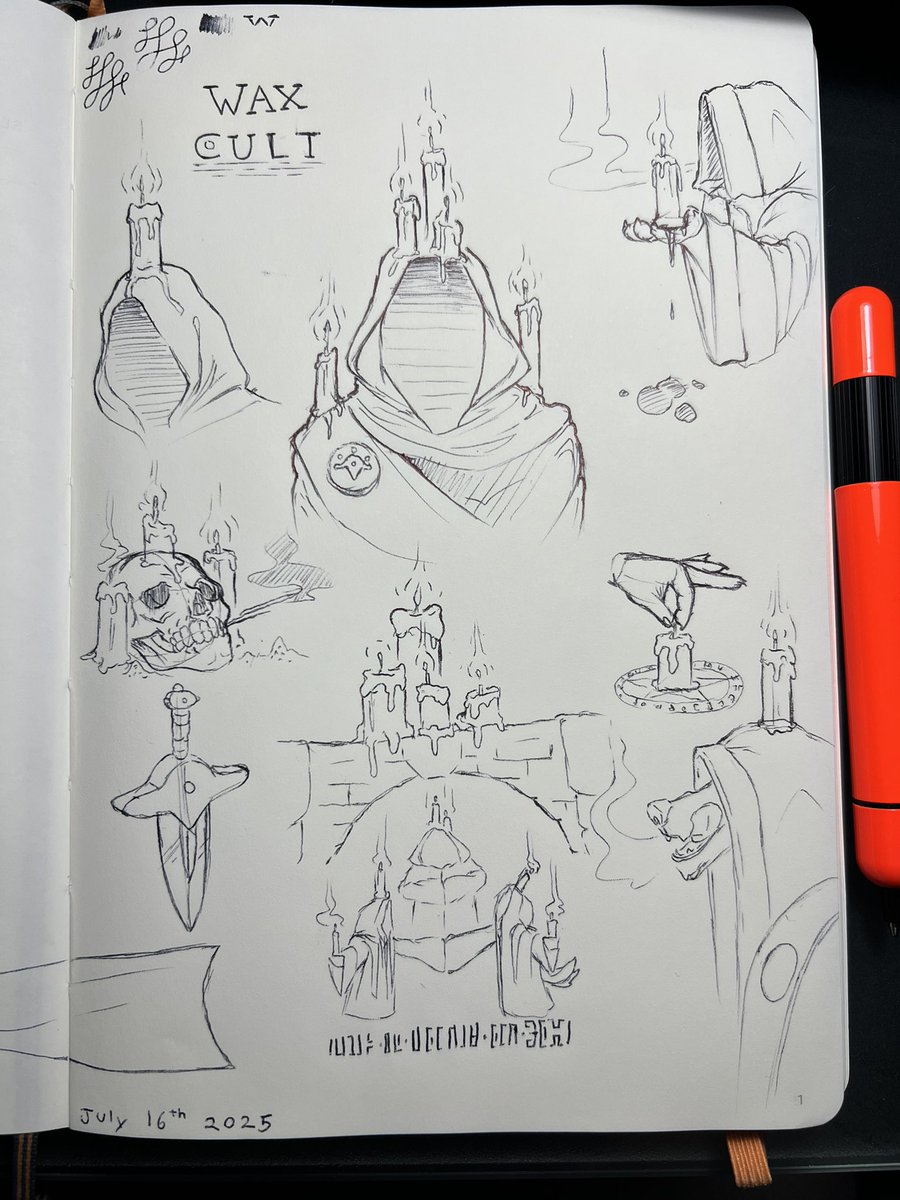 Wax Cult sketch page 
#art #sketch
