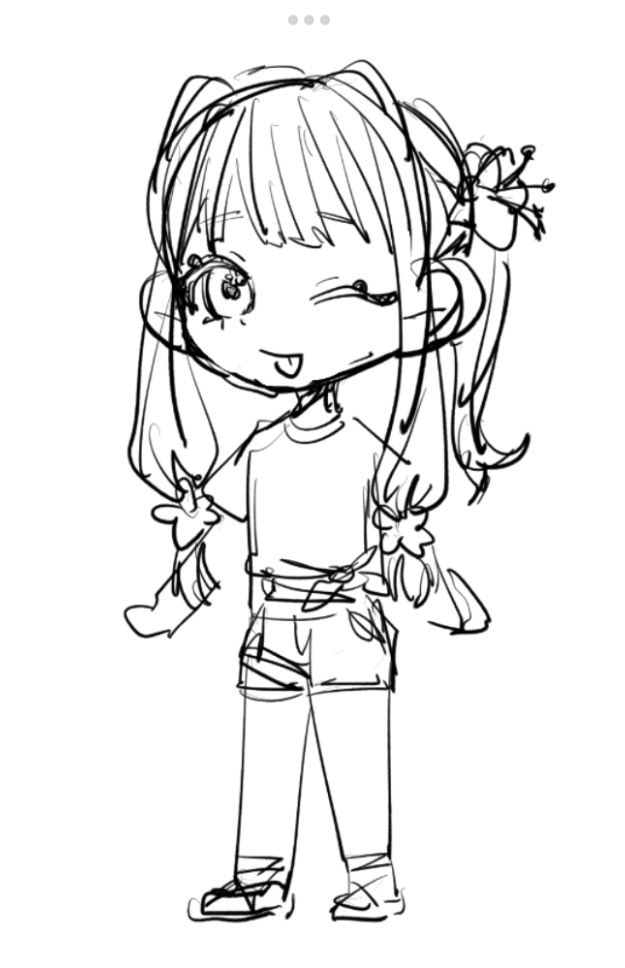 限サマのビジュ考えてたら可愛く描けた