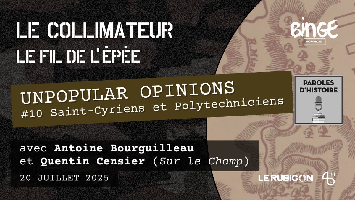 LeRubicon_org's tweet image. Pour cette deuxième "Unpopular opinion" du fil de l'épée, c'est cette fois Sur le Champ qui se lance avec une hot take sur l'efficacité comparée des chefs militaires français en fonction de leur formation d'origine
Retrouvez cet épisode sur #LeRubicon
lerubicon.org/collimateur-20…