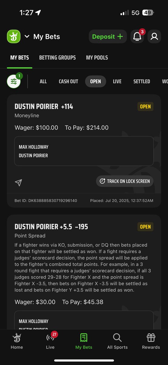 Been away for a minute. Do any of you know Dustin Poiriers Venmo?