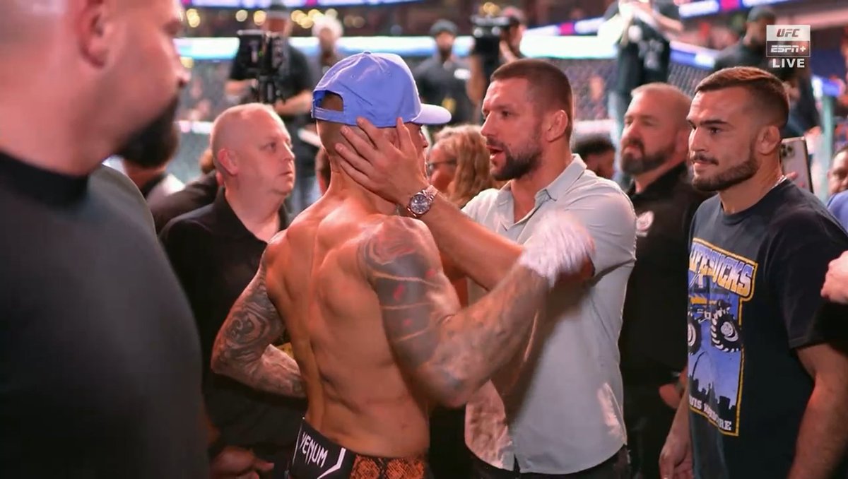 PProkulski's tweet image. Ekipa ATT żegna pod oktagonem Dustina Poiriera – wśród nich m.in. Mateusz Gamrot i Asia Jędrzejczyk #UFC318