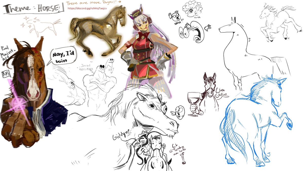 P0oLMaintenance's tweet image. Horse themed Magma drawing sesh
#umamusume #horsegojo