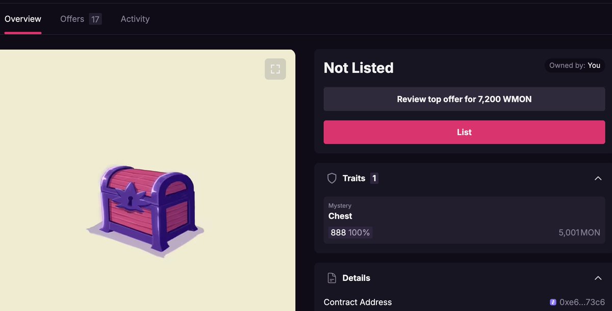 still dont know whats inside it, all i know is these chog chest are severely undervalued