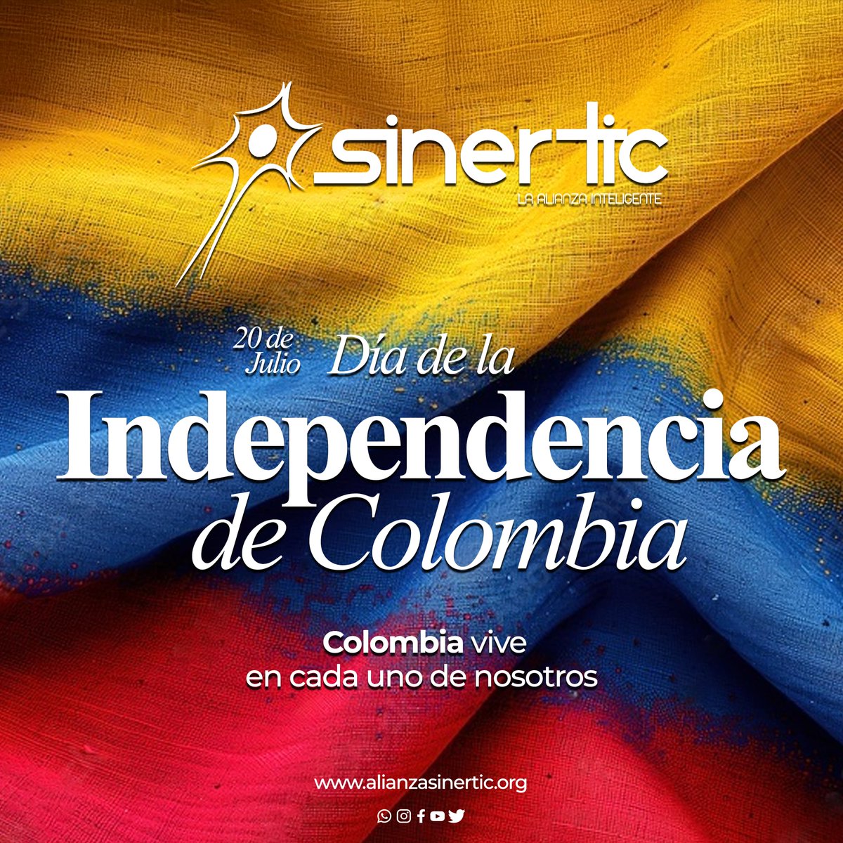 🇨🇴 Hoy celebramos la libertad de pensar en grande y actuar en alianza. Desde la tecnología, la colaboración y la innovación, construimos un país con visión de futuro. 💛💙❤️ ¡Feliz Día de la Independencia!

#Sinertic #ColombiaDigital #Independencia2025 #AlianzasQueTransforman