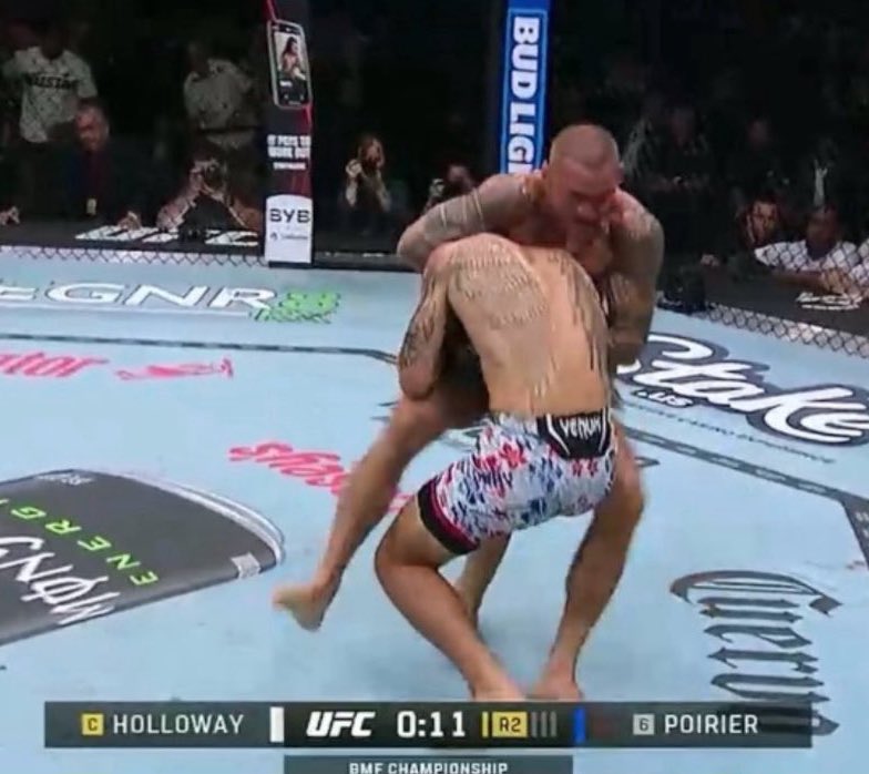 CotyMMA's tweet image. Love Max but it’s pretty awesome that Dustin Poirier secured the win via submission due to a guillotine choke in his retirement fight