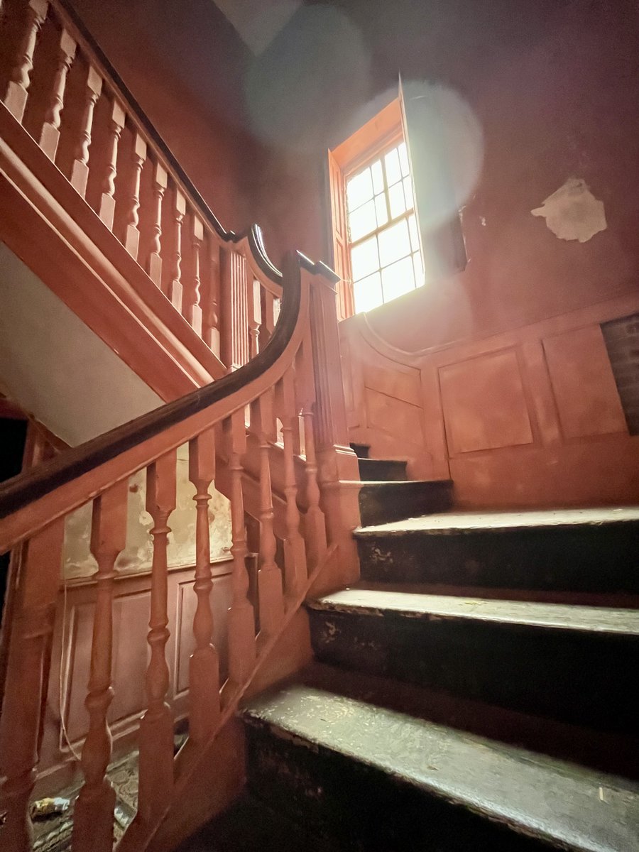 Looking up at the 18th century stair turret