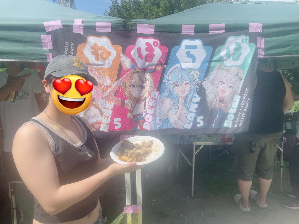 #ねぽらぼらとりー 
ねぽらぼBBQオフ会来てます✨️
待って、、、体でかく見えない？w
きのせいかな……？()
