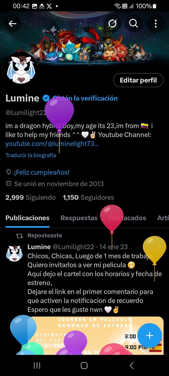 Pues ship ^^" es mi cumple jeje (23 años :3 🤍✌🏻)