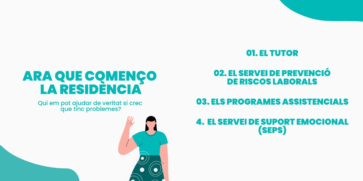 FundacioGalatea's tweet image. ▶️Si estàs fent la #residència, és important que tinguis present a qui o a on et pots dirigir si hi ha res que et preocupi.
➕Info sobre com encarar aquesta etapa saludablement, aquí👉i.mtr.cool/mvknzlzuyf
Recorda, els que cuiden també han de cuidar-se💙
#SalutMental