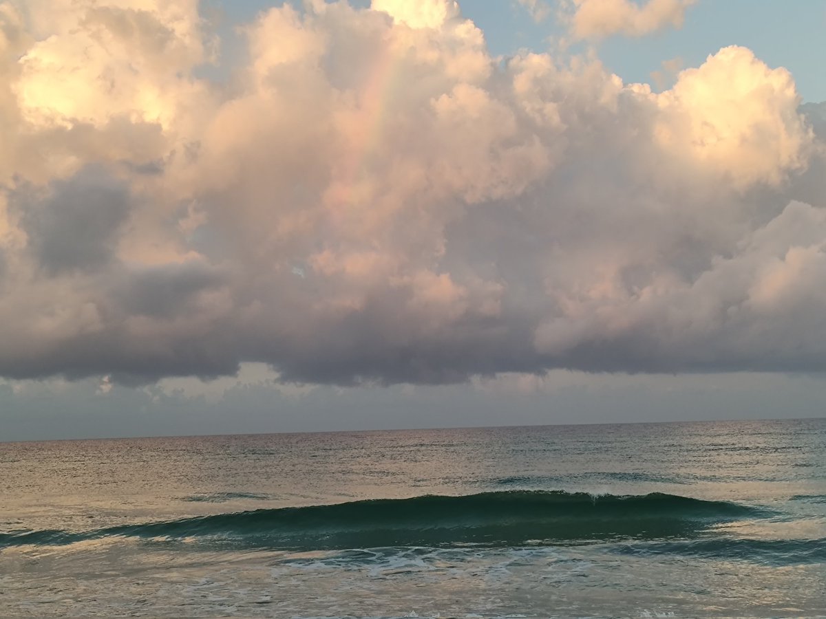 Rainbow in the clouds over the Gulf of America...
