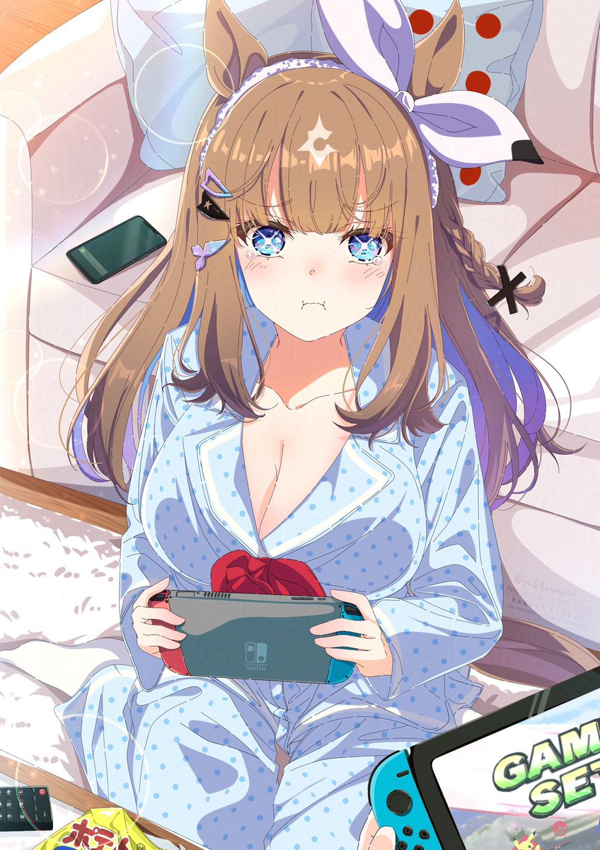 yukikawajuri's tweet image. #三連休はフォロワーが増えるらしい  #ウマ娘 
「次は絶対勝つもん…！」