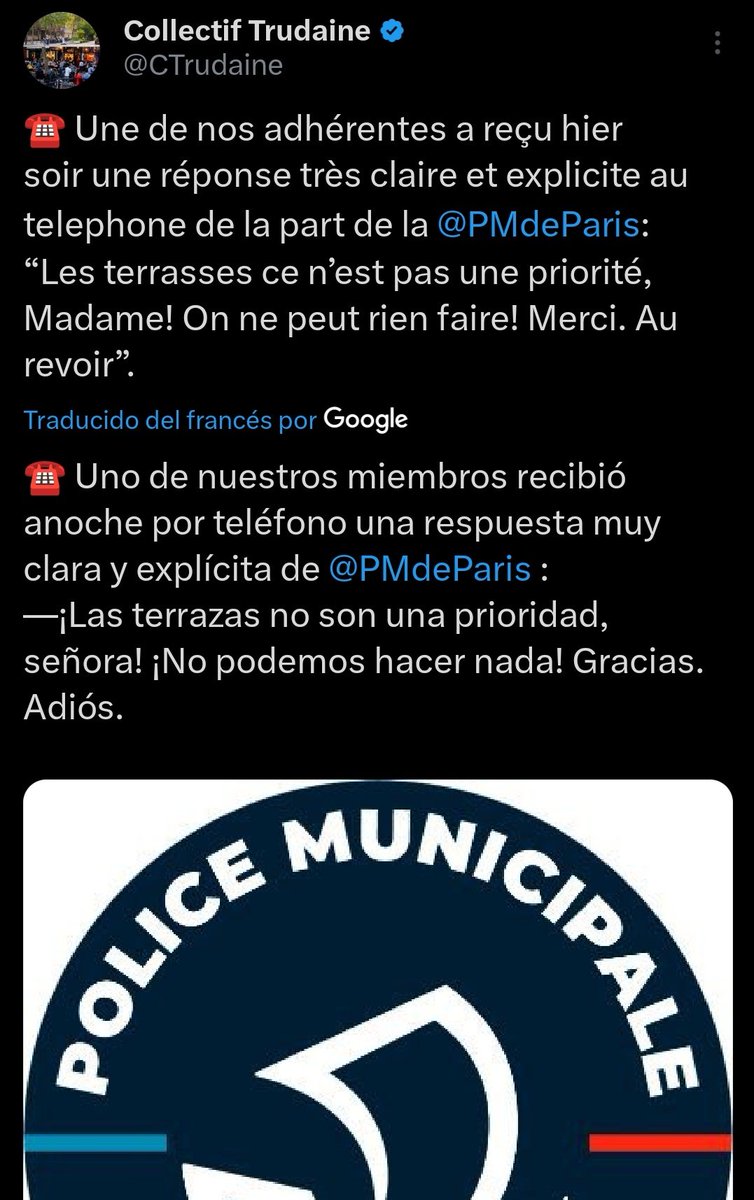 A.VV.PUERTOdeSEVILLA (@poder_civico) on Twitter photo 😱 Contestan lo mismo que la policía municipal/policía local de los diferentes municipios de España.
¿Se habrán puesto todos de acuerdo? ¿Es un complot mafioso que controla el sector y por eso no acuden? <a href="/facontraelruido/">Federacion Asociaciones Contra el Ruido</a> <a href="/JuristasR/">Juristas contra el Ruido</a> <a href="/Yomaragv/">Yomara García Viera</a> 😱 Contestan lo mismo que la policía municipal/policía local de los diferentes municipios de España.
¿Se habrán puesto todos de acuerdo? ¿Es un complot mafioso que controla el sector y por eso no acuden? <a href="/facontraelruido/">Federacion Asociaciones Contra el Ruido</a> <a href="/JuristasR/">Juristas contra el Ruido</a> <a href="/Yomaragv/">Yomara García Viera</a>