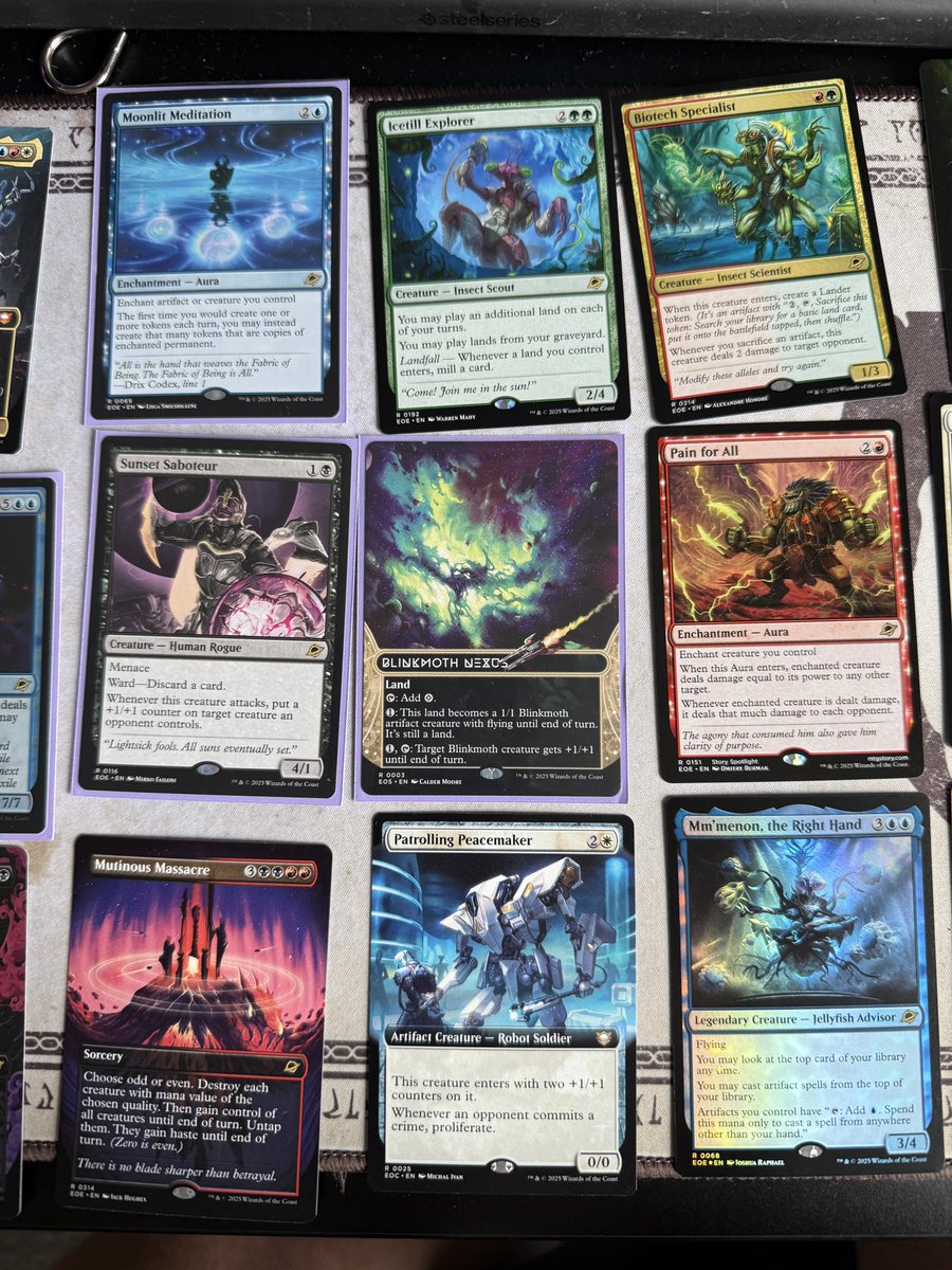 kaiwiinter's tweet image. Mythic and Rare pulls from Edges Of Eternities