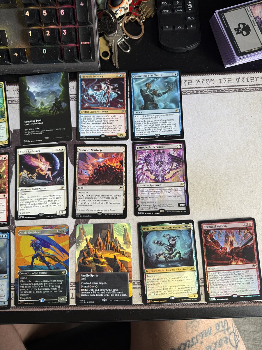 kaiwiinter's tweet image. Mythic and Rare pulls from Edges Of Eternities