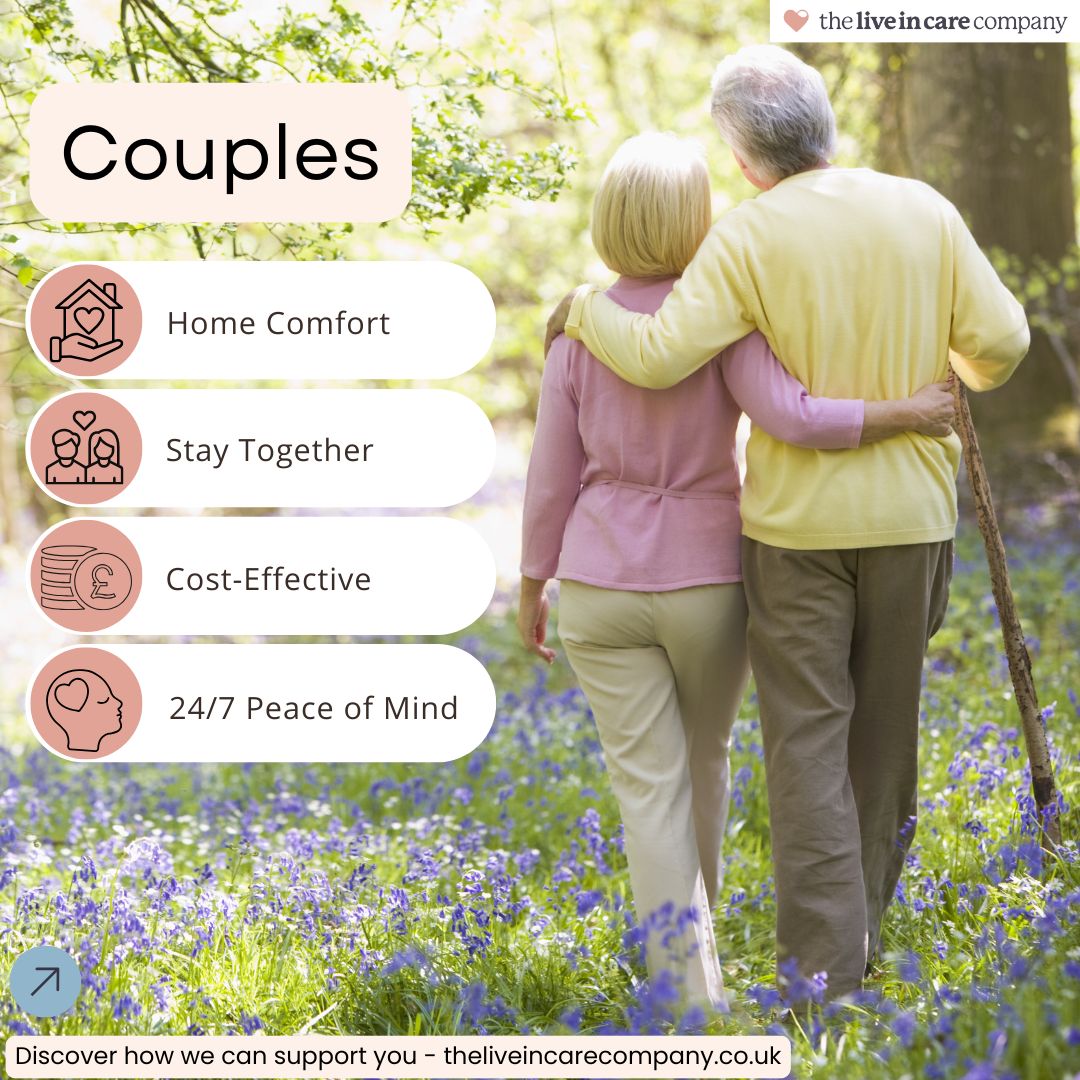 Live-in care services can provide the perfect solution for elderly couples, allowing them to stay in the comfort of their own home and be cared for as they should be. 

#liveincareservice #qualitycare #homecare #carecommunity #managedcare #introductorycare #caresupport