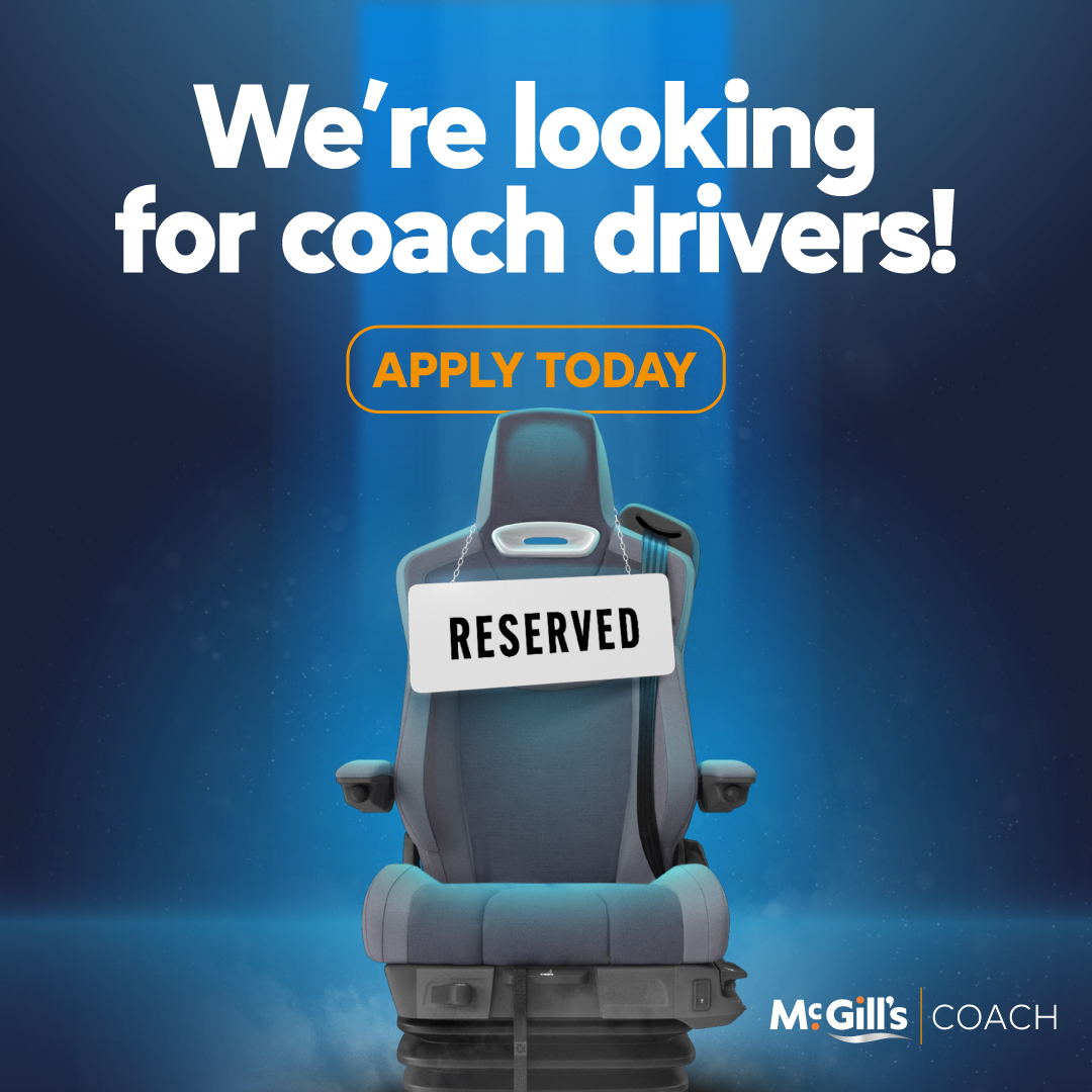 🚍 Join us as a driver!
✅ From £15/hr
✅ Training &amp; Development
✅ Free travel for you + partner
✅ Career growth

Ready to get behind the wheel? Apply now 👉 mcgillsbuses.co.uk/careers