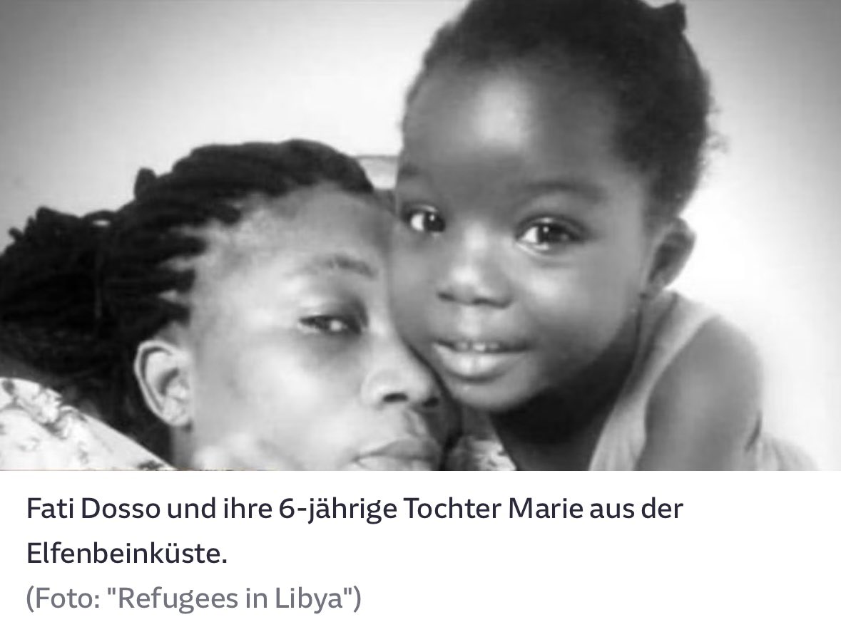 1/12🧵Fati Dosso und ihre 6-jährige Tochter Marie starben, weil die EU Tunesien und Libyen dafür bezahlt, Geflüchtete aufzuhalten. Am 19. Juli 2023 wurden sie in der Wüste ausgesetzt und verdursteten. Ich schreibe heute über sie, weil ihre Geschichte nicht vergessen werden darf.