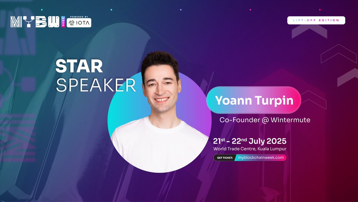 MY Blockchain Week (@malaysiabcw) on Twitter photo ๐ Star Speaker: Yoann Turpin
Weโre excited to welcome <a href="/YoannTurpin1/">Yo ๐ธ๐ฌ</a>, Co-Founder of <a href="/wintermute_t/">Wintermute</a>, to #MYBW2025!
As the force behind one of the most active algorithmic trading firms in digital assets, Yoann has helped shape modern crypto markets. From high-frequency trading at ๐ Star Speaker: Yoann Turpin
Weโre excited to welcome <a href="/YoannTurpin1/">Yo ๐ธ๐ฌ</a>, Co-Founder of <a href="/wintermute_t/">Wintermute</a>, to #MYBW2025!
As the force behind one of the most active algorithmic trading firms in digital assets, Yoann has helped shape modern crypto markets. From high-frequency trading at
