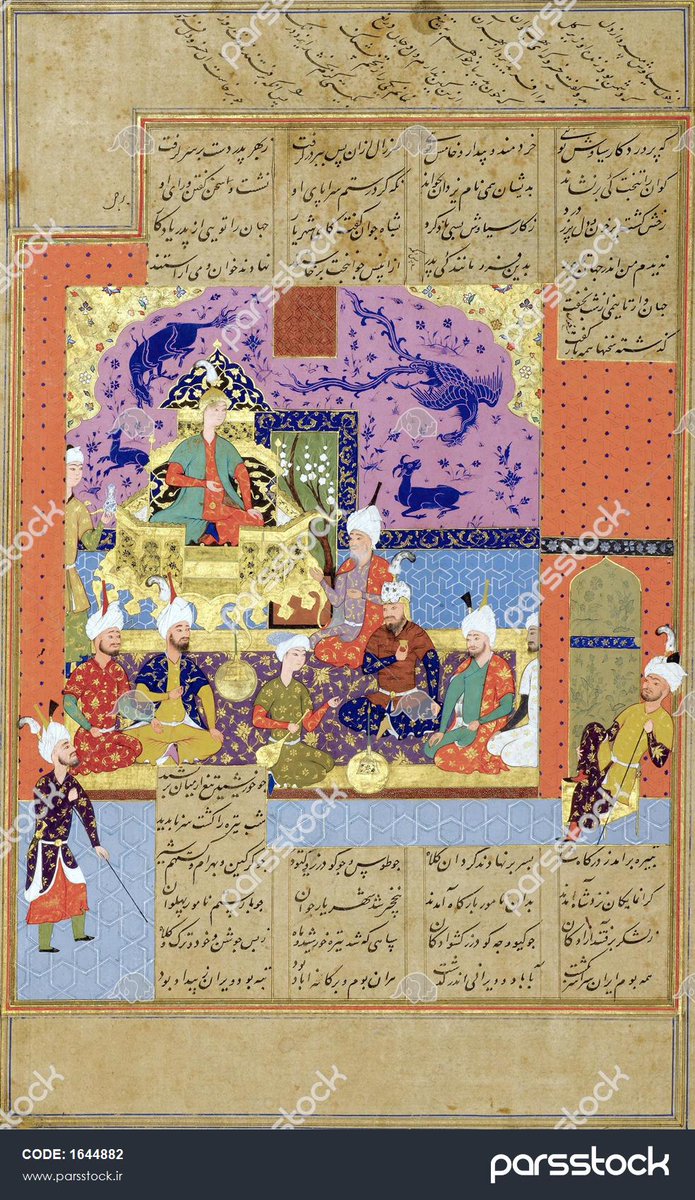 Rollo_H's tweet image. یه صفحه از شاهنامه طهماسبی رو میخوام قاب کنم بزنم رو دیوار اتاقم ، فعلاً نظرم رو اینه👇