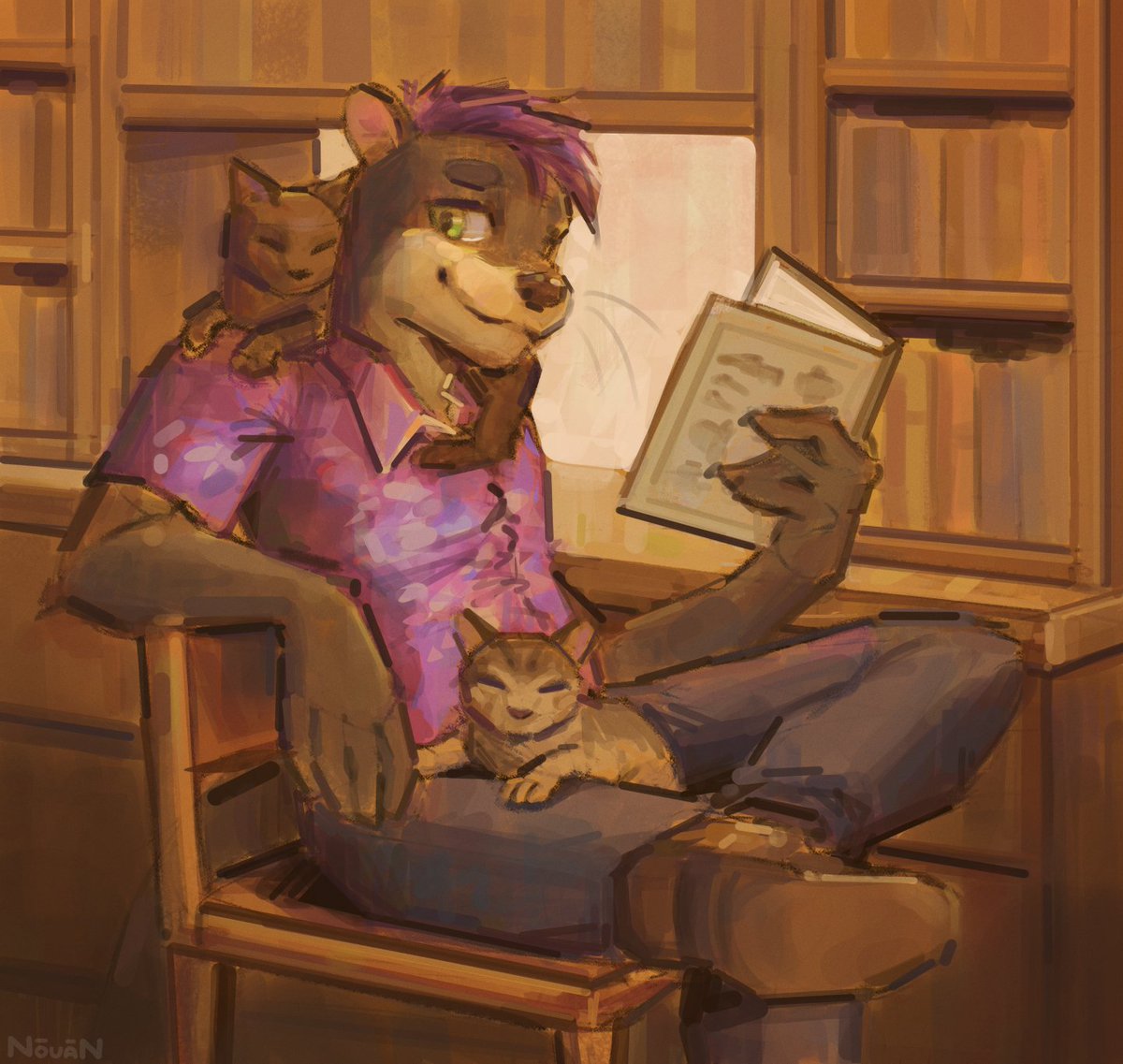 Desk Reading

Portrait Commission for Vérany. Thank you very much &lt;3