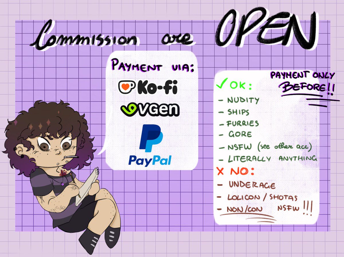 m4uv3s's tweet image. I'm opening c0mmissions since I need the extra money while I search for a new job ahah
Here's where you can find me 💜
Kofi: ko-fi.com/whoishalf
Vgen: vgen.co/Whoishalf
#commissionsopen #VGenComm