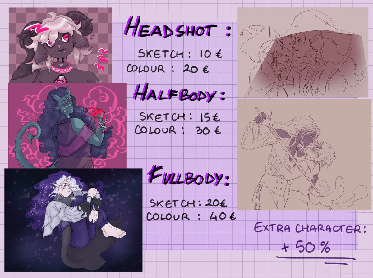 m4uv3s's tweet image. I'm opening c0mmissions since I need the extra money while I search for a new job ahah
Here's where you can find me 💜
Kofi: ko-fi.com/whoishalf
Vgen: vgen.co/Whoishalf
#commissionsopen #VGenComm