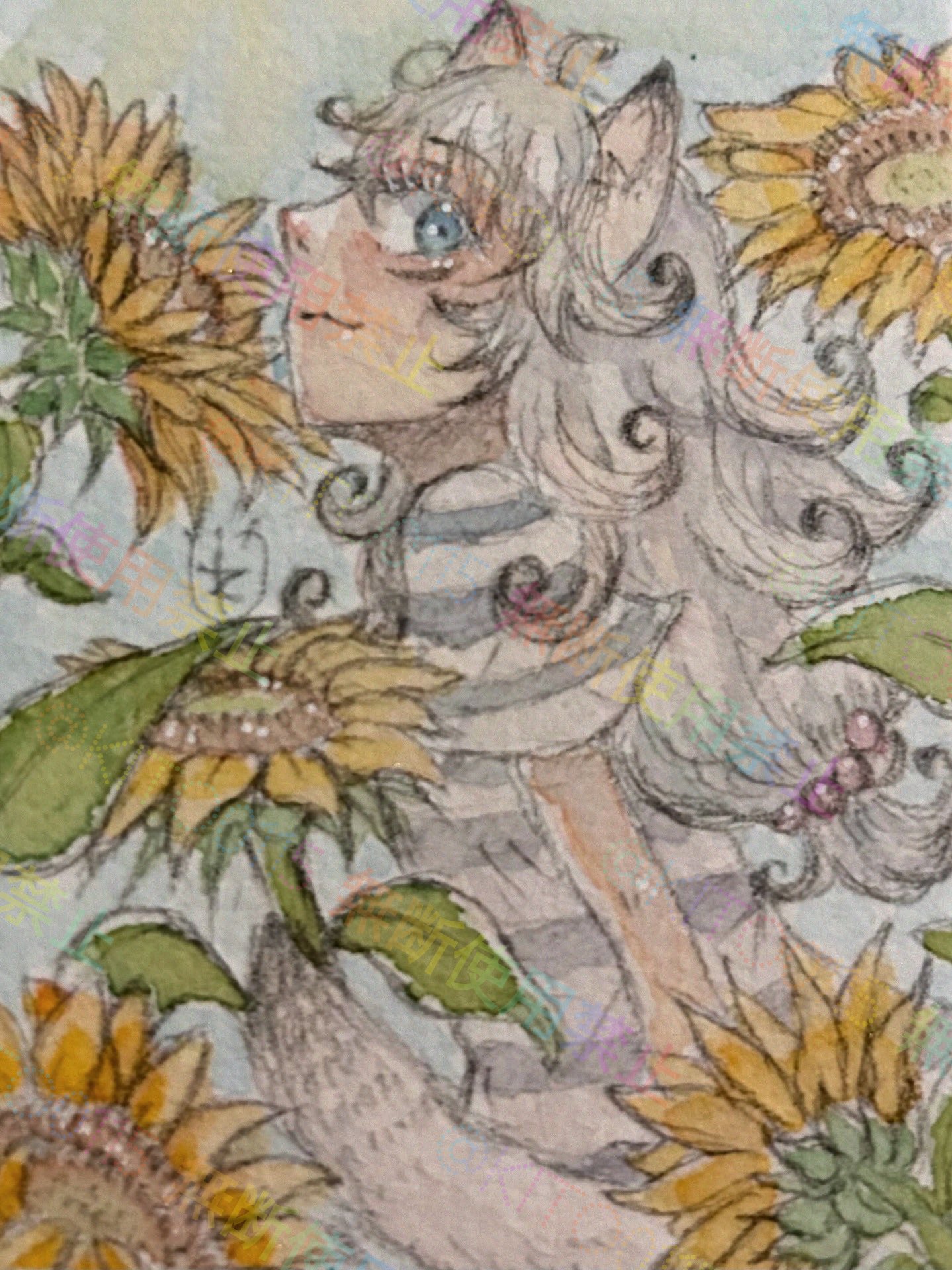 手描きイラスト✣創作水彩原画『桜花爛漫』 手描きイラスト『桜花爛漫』オリジナル 創作 女の子 桜 春 大