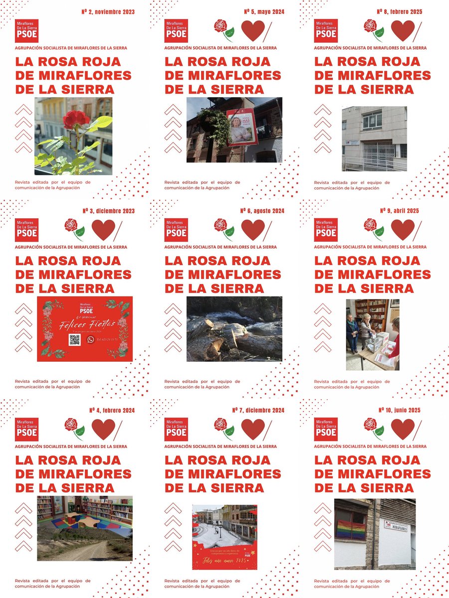 🌹 ¡Muy pronto llega una nueva edición de La Rosa Roja de #MirafloresdelaSierra!

🗞️ La revista digital del PSOE local con actualidad municipal, opinión, memoria democrática y más.

📰 Consulta las últimas 10 ediciones 👇🏻 psoemiraflores.com/revista-digita…

#LaRosaRoja