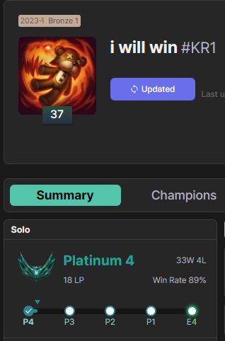 3rd day in korea. 

so far i LOVE this perma fist-fight style of play, it rewards good mechanics and i fw it

but the junglers are AWFUL compared to NA imo. its like they have no awareness of anything and just want to invade/gank its making me lose my mind ngl

chall inc!