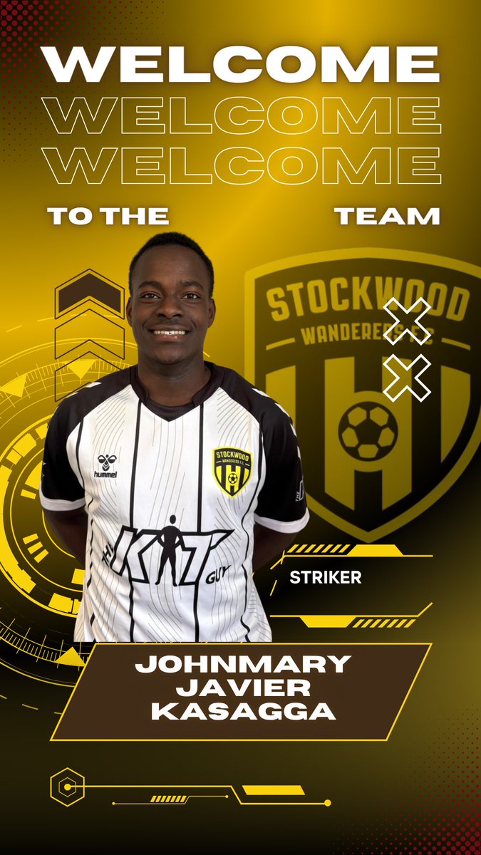 ⚫️🟡 next up is exciting young talent Johnmary Javier Kasagga, just turned 18 he is a real exciting prospect! 

Gaffers thoughts 
“After seeing young javier in the first training session. It was a no brainer to get this strong Intelligent goal scorer into our squad!”