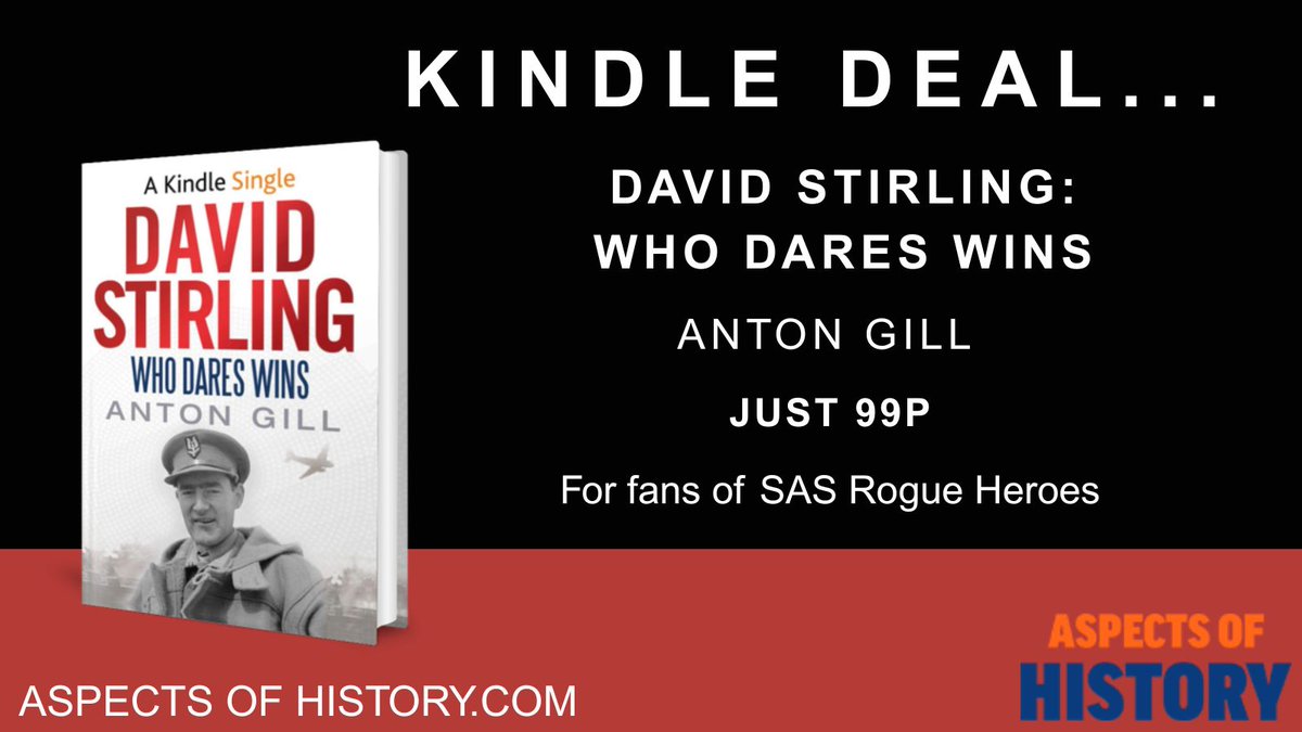AspectsHistory's tweet image. #KindleDeals
David Stirling: Who Dares Wins, by Anton Gill.
Just 99p
amazon.co.uk/David-Stirling…
For fans of SAS Rogue Heroes
#ww2 #specialforces #militaryhistory