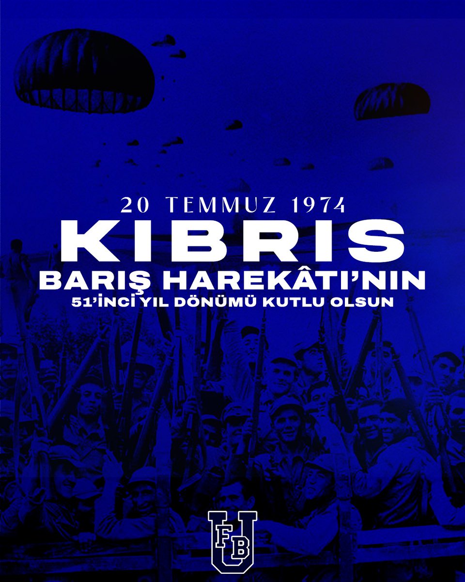 20 Temmuz Kıbrıs Barış Harekâtı’nın 51. yıl dönümünde
aziz şehitlerimizi rahmetle, gazilerimizi minnetle anıyoruz.
