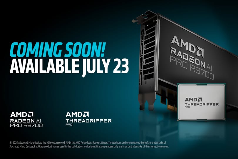 amdjapan's tweet image. 新しいAMD Ryzen™ Threadripper™ PROプロセッサーとRadeon™ AI PRO R9700グラフィックカードで、複雑なワークロードを高速処理し、ワークフローを飛躍的に向上させましょう。
詳細はこちら:
Ryzen™ Threadripper™ PRO: bit.ly/4nYSIMm
Radeon™ AI PRO R9700: bit.ly/4nT5QSQ