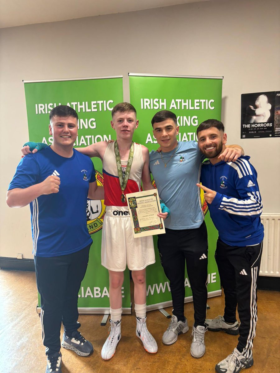 Monkstown BC’s Kurt Kinsella picked up his 6th National Title on Friday night at the Irish U19s Championships held at the National Stadium.

He had 3 very tough bouts &amp; 3 wins against opponents with multiple Irish titles under their belts. Super achievement 🥊🥇🥇🥇🥇🥇🥇🇮🇪🙌
