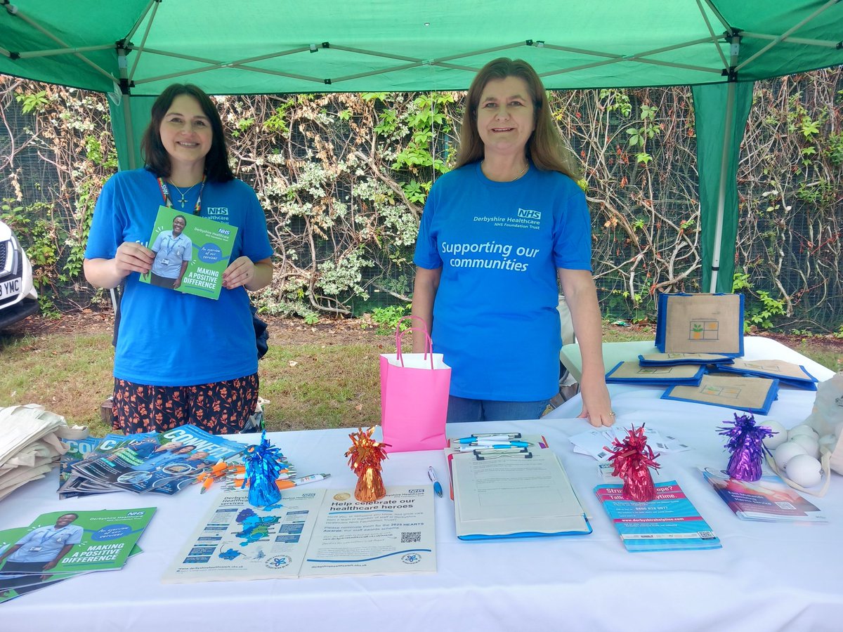 derbyshcft's tweet image. We are celebrating 50 years of Derby's Caribbean Carnival at Osmaston Park, today, and are set up and ready to chat to you about our Derbyshire Healthcare services. Pop over and say hi 👋