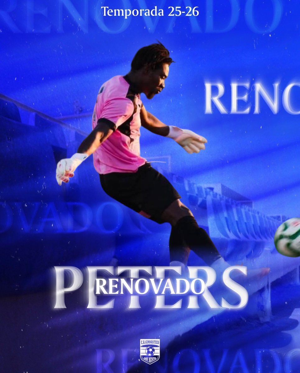 🔹 𝐎𝐅𝐈𝐂𝐈𝐀𝐋 |

✍️ ¡Peters continuará defendiendo la portería del Celestino Mera!

🧤 Gran seguro para nuestra portería, que estará bien cubierta. Portero con experiencia, buenos reflejos, buena colocación y seguridad en las intervenciones.

#vamosazules 💙