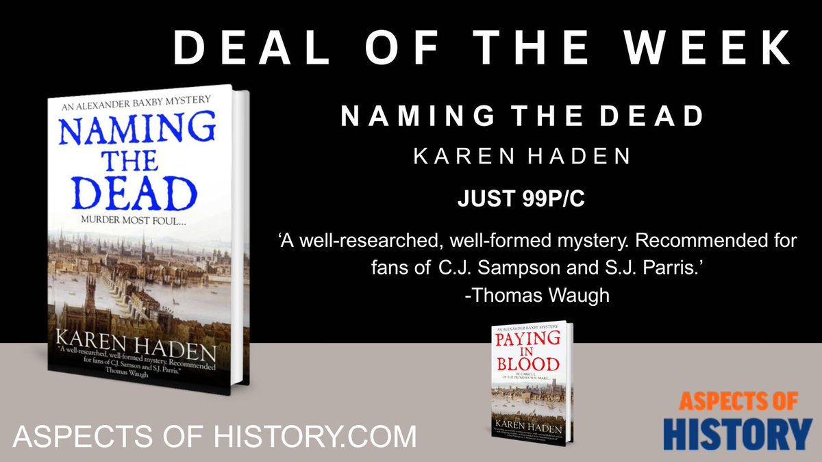 AspectsHistory's tweet image. #DealoftheWeak
Naming the Dead, by @kjhaden17 Just 99p/c
"A well-researched, well-formed mystery."
amazon.co.uk/Naming-Dead-Al…
@KindlePromos
#historicalfiction #tudor #kindlecountdown