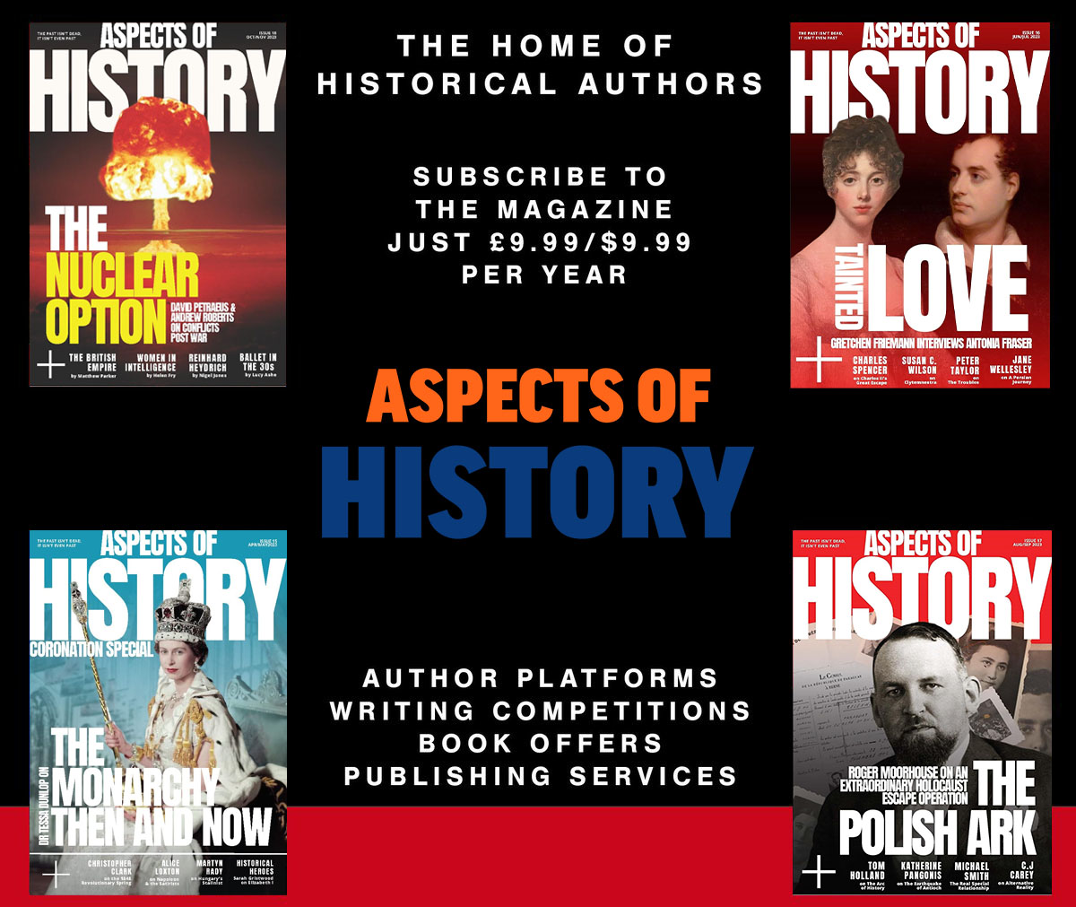 AspectsHistory's tweet image. Subscribe to Aspects of History
For just £9.99 per year
Receive 6 Issues
Full of articles, interviews, short stories, book reviews
aspectsofhistory.com
#booklovers #histfic #historyteacher