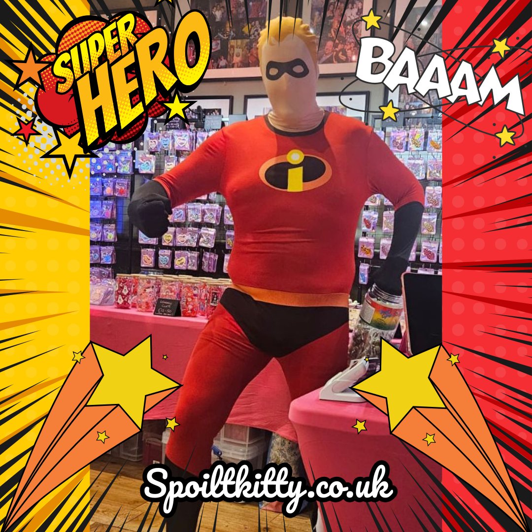 Spoilt Kitty (@spoilt_kitty_) on Twitter photo We've got a SUPER special guest with us today at Spoilt Kitty... 🦸♂️🍭
That's right – Mr Incredible himself is here handing out lollipops and spreading heroic vibes! 💥✨
Pop by to <a href="/BBBAltFetBazaar/">BBB & BBB AfterParty Alt Fet Events</a> grab a treat, and say hi! 😻
#SpoiltKitty #MrIncredible #CuteAndQuirkyVibes We've got a SUPER special guest with us today at Spoilt Kitty... 🦸♂️🍭
That's right – Mr Incredible himself is here handing out lollipops and spreading heroic vibes! 💥✨
Pop by to <a href="/BBBAltFetBazaar/">BBB & BBB AfterParty Alt Fet Events</a> grab a treat, and say hi! 😻
#SpoiltKitty #MrIncredible #CuteAndQuirkyVibes