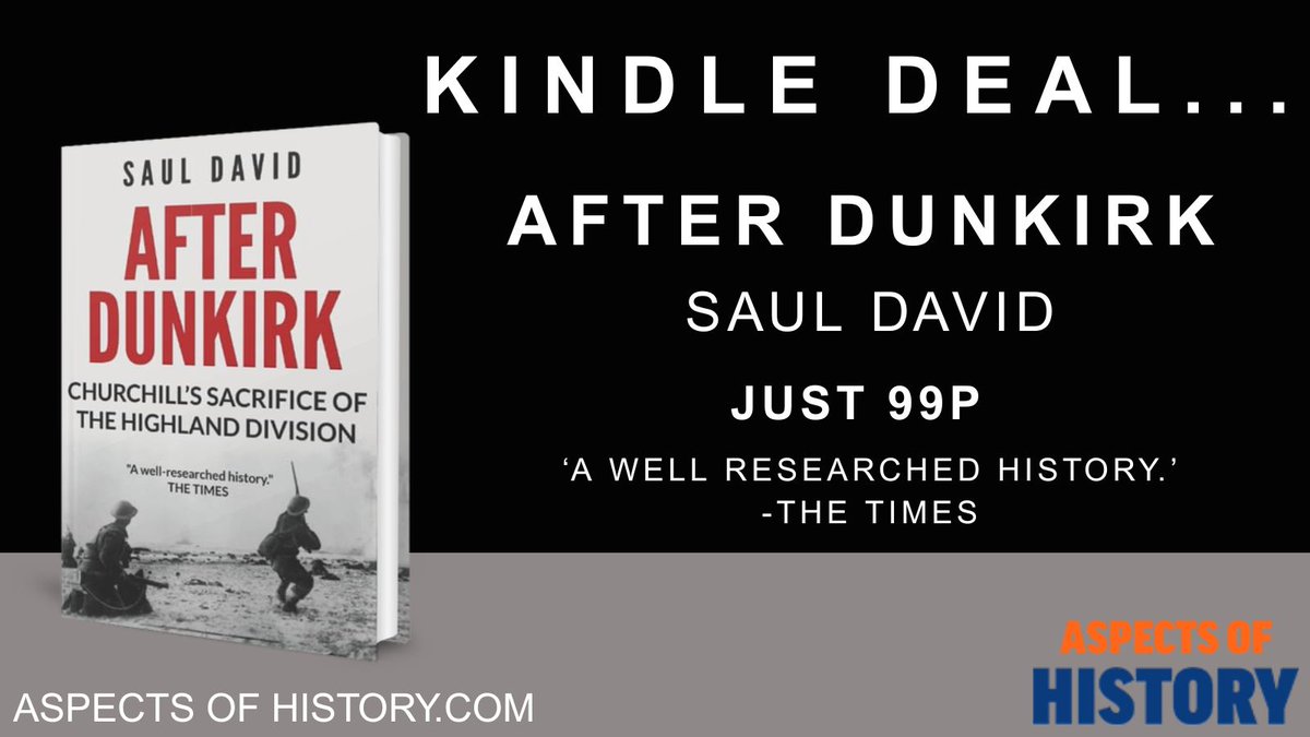 AspectsHistory's tweet image. #KindleDeals
After Dunkirk, by @sauldavid66 Just 99p
"A well researched history." The Times
amazon.co.uk/After-Dunkirk-…
@WW2Talk
#ww2 #militaryhistory #independentcompany