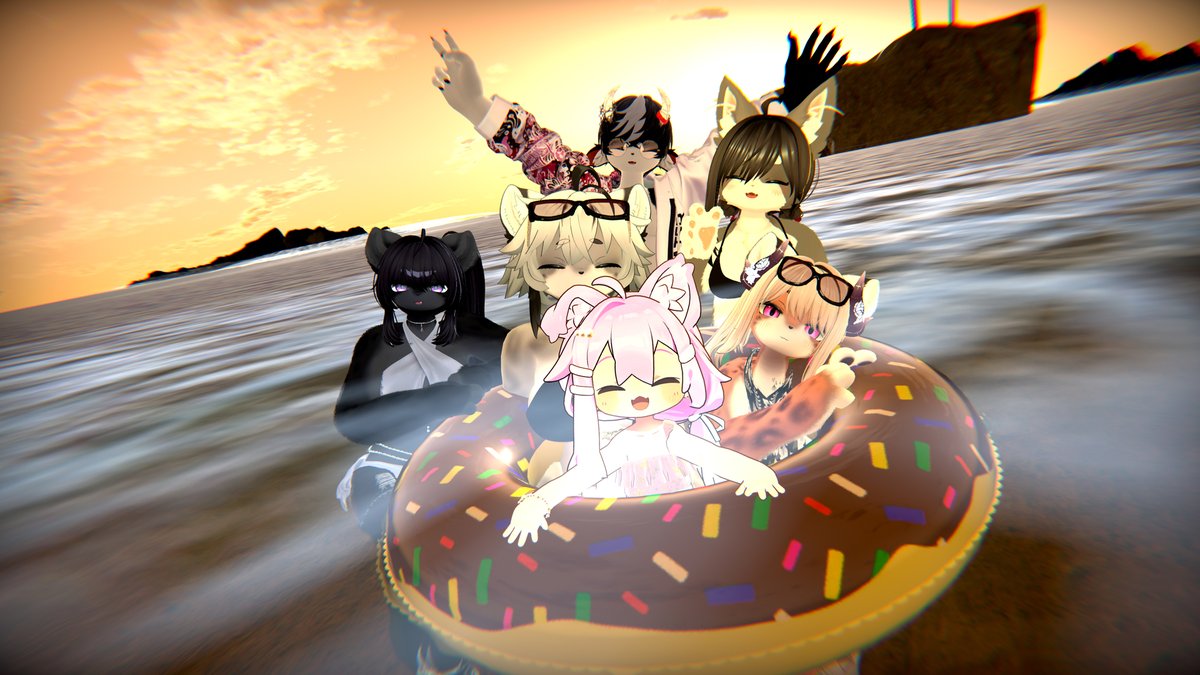 つづけてほかのワールドもいってました
ライトがきれいどころでしたので
写真もいい感じでした
みんなと楽しい海！
 #SwimsuitPhotoSession