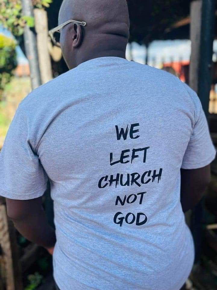 We left church 
Not God