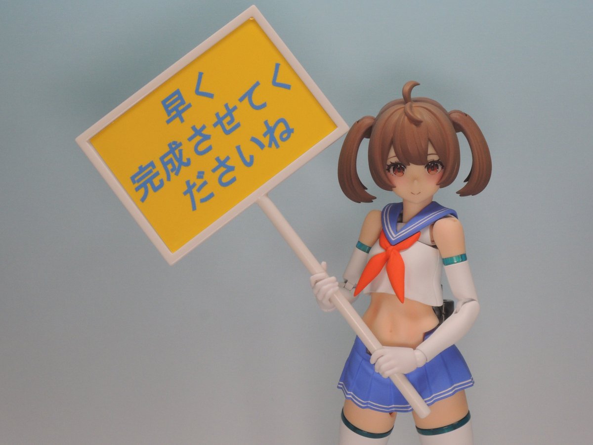 sin023939's tweet image. キャンドゥでミニチュア看板等を購入して、ホワイトシールで応援用の看板を製作。
うちの子に怒られないように頑張ります。w
#メガミデバイス