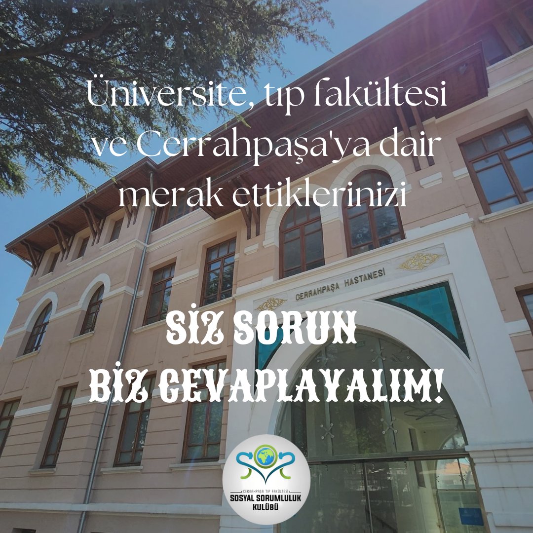 🎉 YKS sınavına giren bütün arkadaşlarımızı tebrik ediyoruz.

👋🏻 Üniversite, tıp fakültesi ve Cerrahpaşa'ya dair merak ettikleriniz için DM üzerinden bizimle iletişime geçebilirsiniz.
•
•
•
#ctf #ctfsos #cerrahpaşatıpfakültesi #cerrahpasamedicinefaculty #yks #tercih #derece