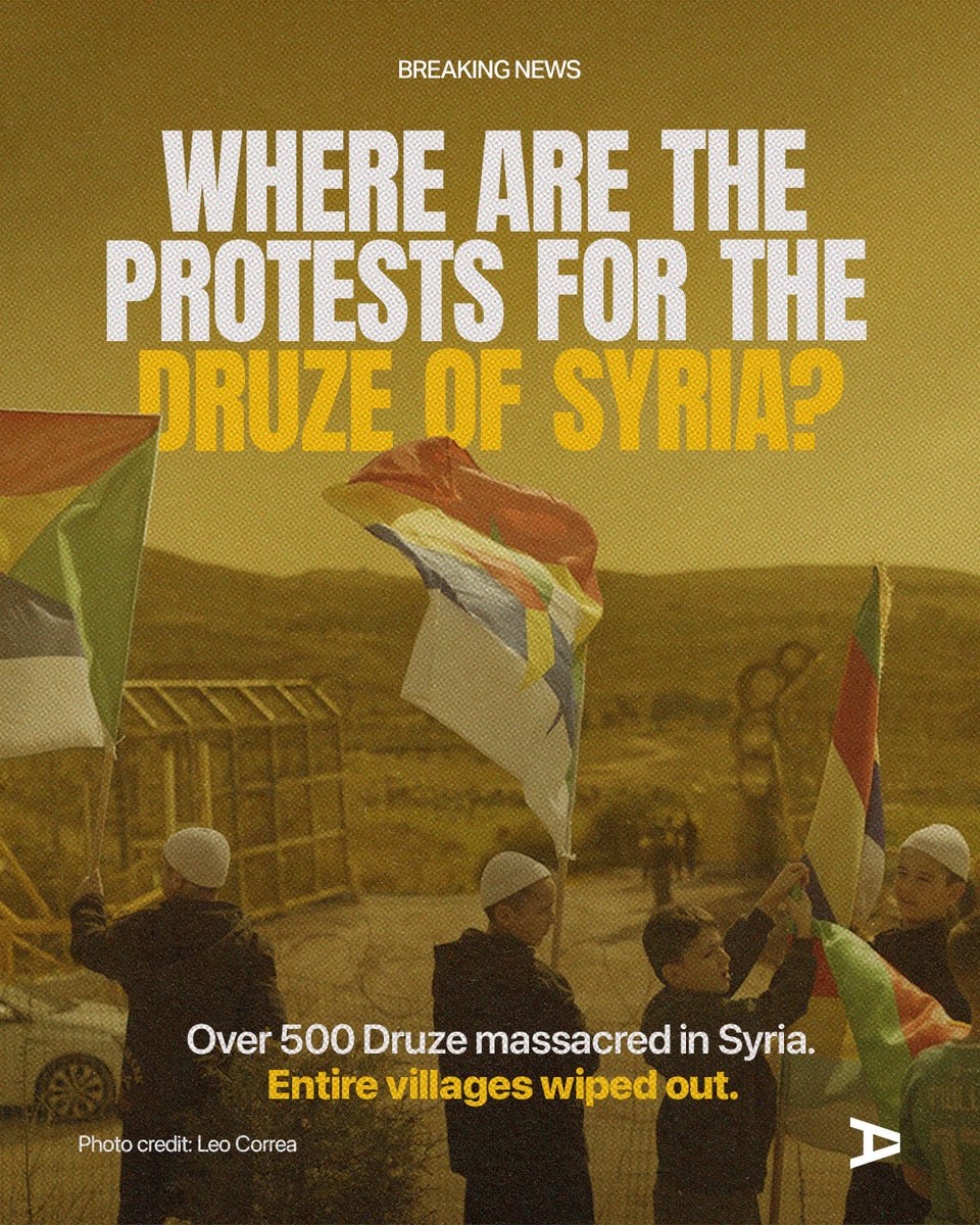 diploact's tweet image. The double standard is sickening. If the Druze were in Gaza, the streets would burn with protests.
But because they’re under Arab regimes, there’s complete silence.