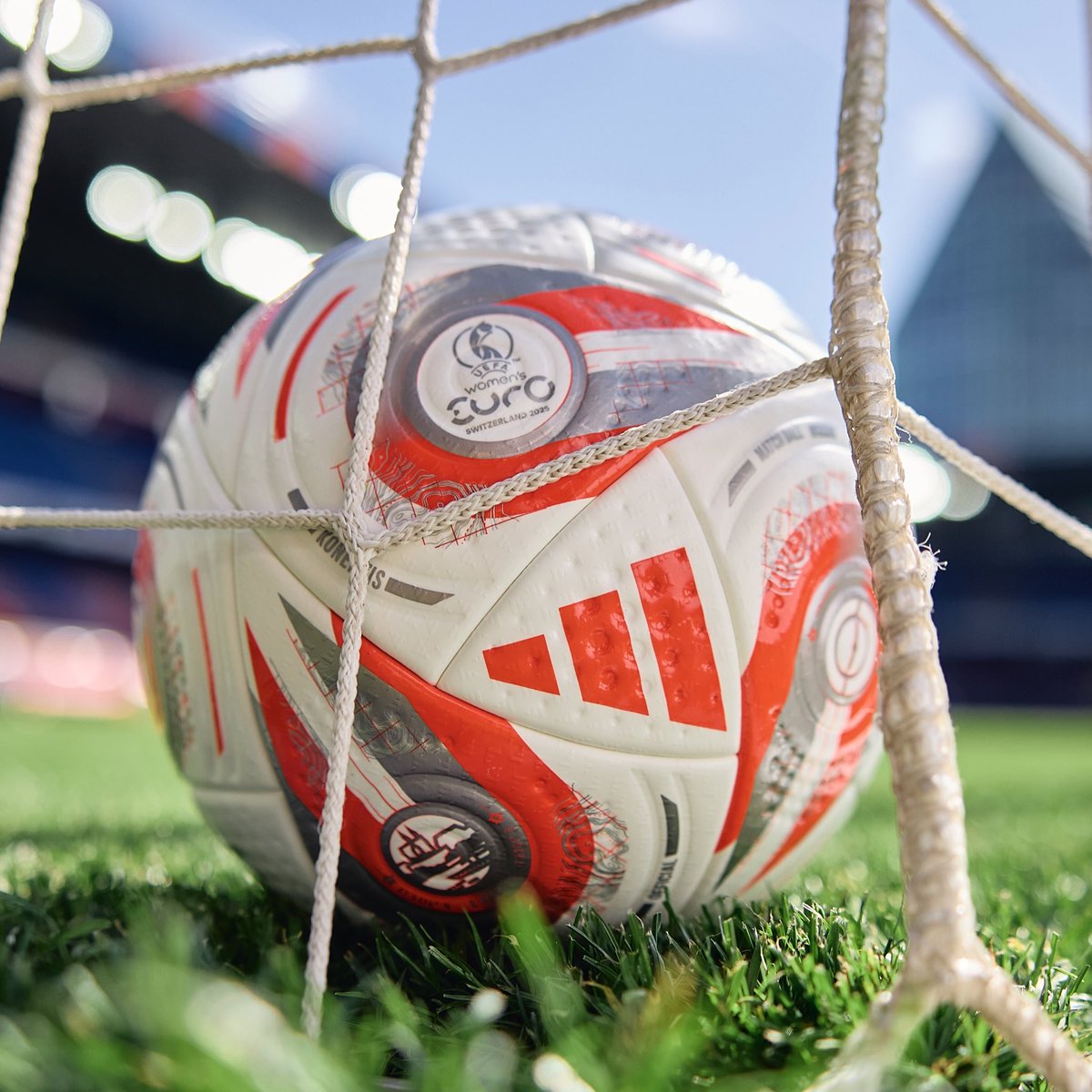 adidasfootball's tweet image. the closer to the crown, the louder the game. πβ
the official match ball for the Womenβs EURO semis and final has arrived, ready for the biggest moments under the brightest lights. β¨