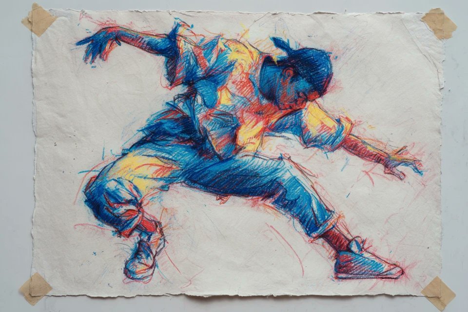 azed_ai's tweet image. Prompt share: Sketch

💬Prompt:
An expressive oil pastel sketch of a [subject], bold linework and saturated smudges in [scarlet], [tangerine], and [turquoise], rough paper texture, exaggerated expression, vibrant chaos, framed like a gallery wall exhibit with taped corners.…