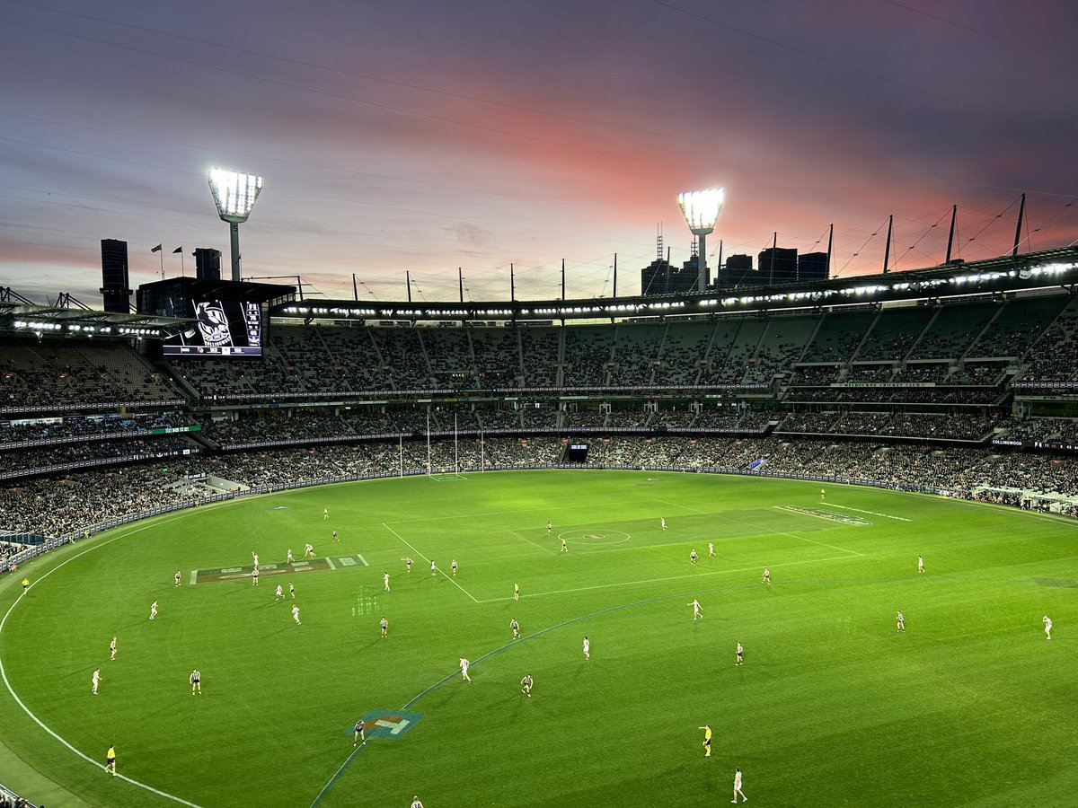thetoonfella's tweet photo. Watching the other Magpies down under at the amazing MGC ⚫️⚪️ 🇦🇺 https://t.co/PhP2Xcz5uJ