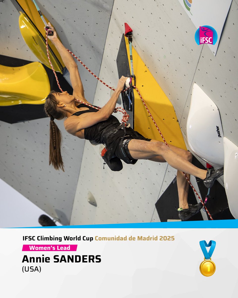 ifsclimbing's tweet image. Your women’s IFSC Lead World Cup Comunidad de Madrid 🇪🇸medallists 👏
#WorldClimbing