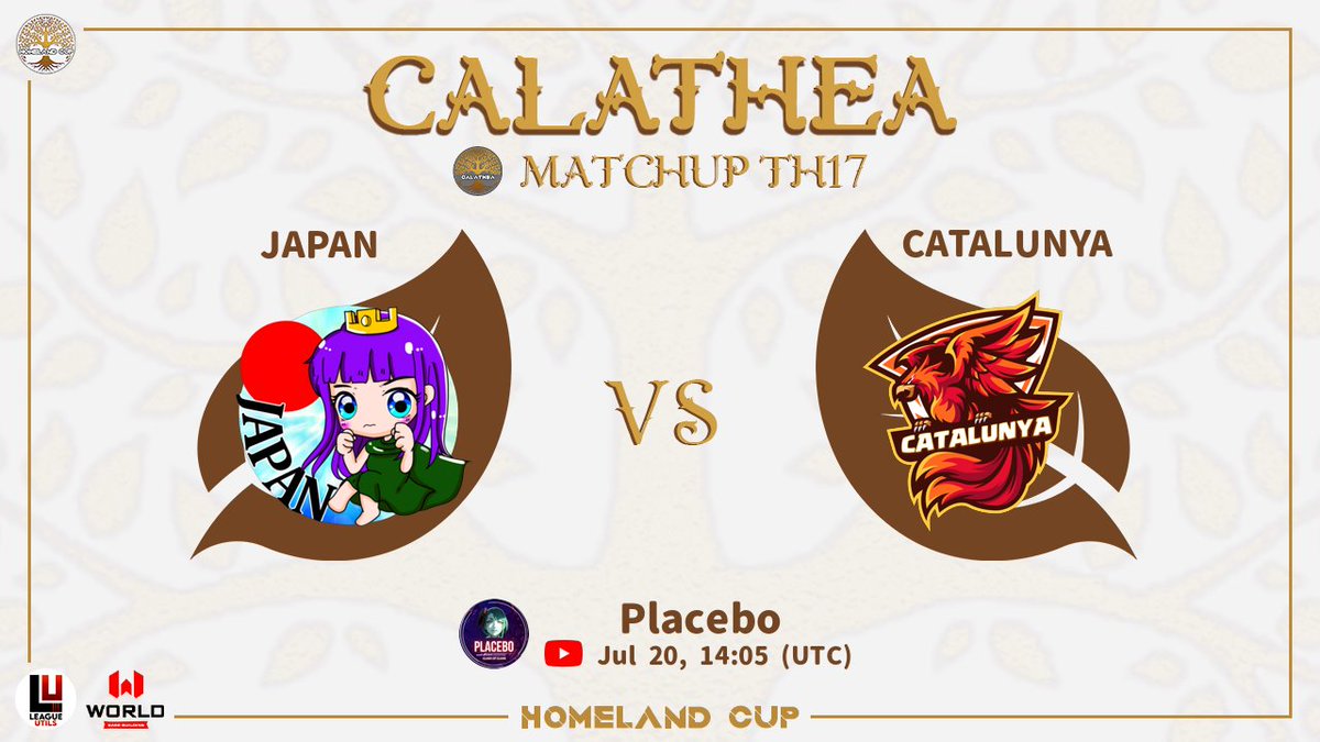 Homeland Cup (@homelandcup) on Twitter photo 🏆 CALATHEA - 5v5 TH17
⚔️ 🇯🇵 <a href="/JapanCwc/">CoC JAPAN</a> vs <a href="/CWCCATALUNYA/">Selecció Catalana de Clash of Clans</a> 🌐 ⚔️
🔔 14:05UTC
Don’t miss it 👇
🔗 <a href="/placeboCOC1/">Placebo@FC淀川_COC</a>
twitch.tv/placebococ youtube.com/@cocplacebo765… 🏆 CALATHEA - 5v5 TH17
⚔️ 🇯🇵 <a href="/JapanCwc/">CoC JAPAN</a> vs <a href="/CWCCATALUNYA/">Selecció Catalana de Clash of Clans</a> 🌐 ⚔️
🔔 14:05UTC
Don’t miss it 👇
🔗 <a href="/placeboCOC1/">Placebo@FC淀川_COC</a>
twitch.tv/placebococ youtube.com/@cocplacebo765…